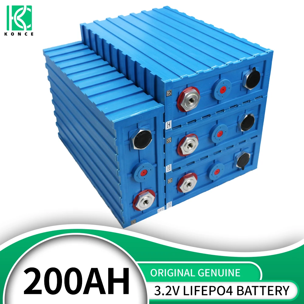 

8/16/32PCS 3.2V 200AH Lifepo4 Rechargeable Battery Pack Deep Cycle Lithium Iron Phosphate DIY 12V 24V 48V for RV Solar Battery