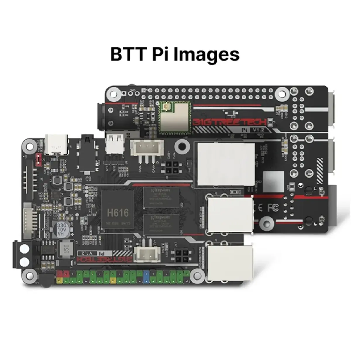 Фото Плата ABSF BIGTREETECH BTT PI V1.2, четырехъядерный процессор Cortex-A53, 2,4G Wi-Fi, 40-контактный GPIO, VS для Raspberry PI3B, для Klipper 3D-принтера, DIY №1