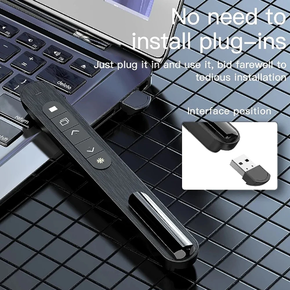 Беспроводной презентатор красная лазерная ручка для переворачивания страниц 2 4G