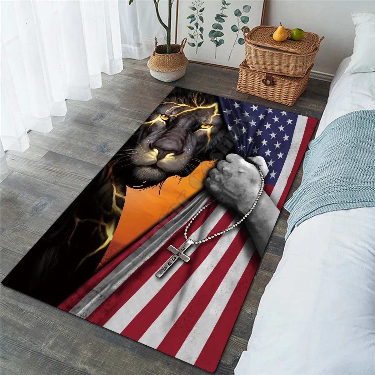 

Коврик с 3D рисунком льва, нескользящий мягкий ковер для столовой, гостиной, спальни