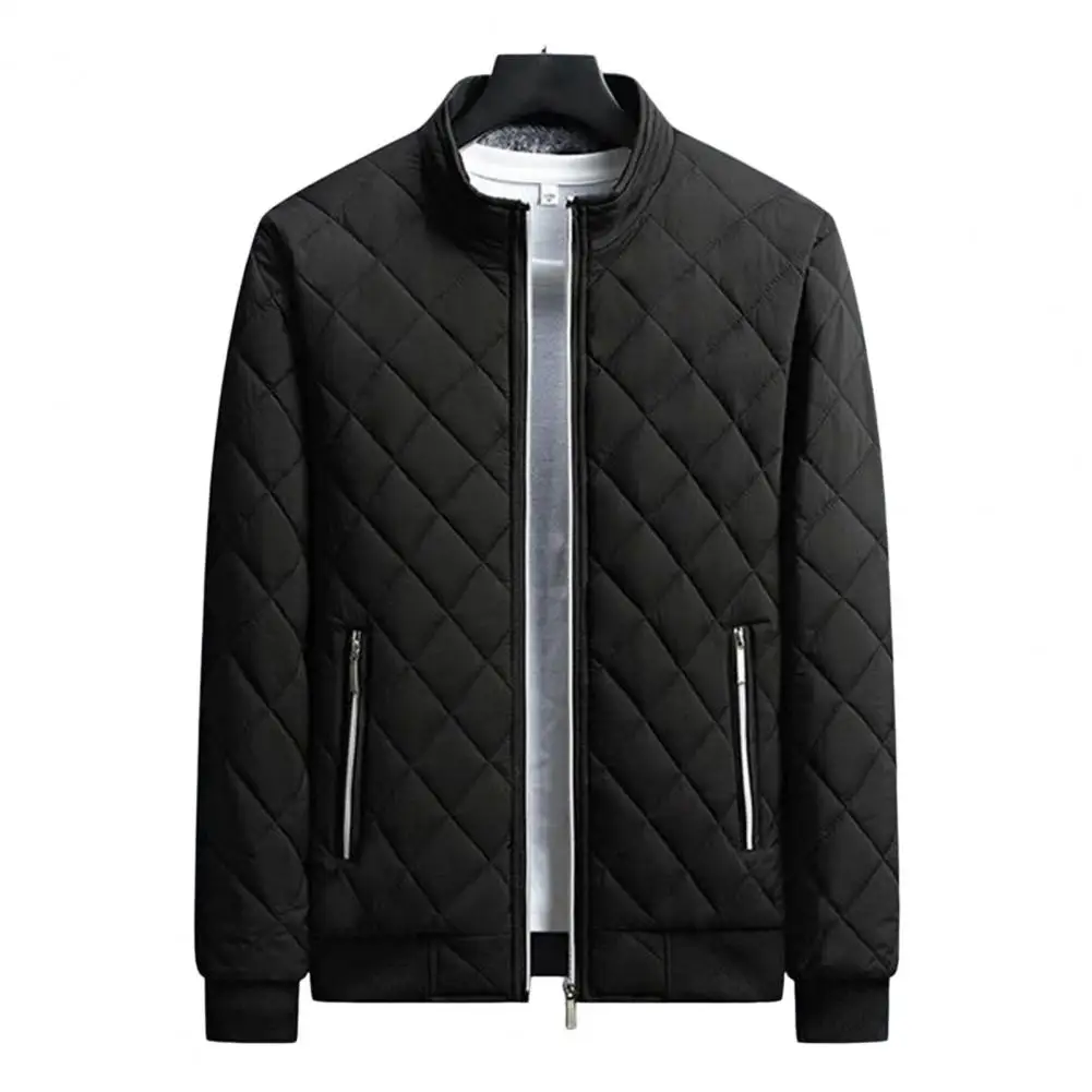 Trendy Jacket Coat Plush Lining Plus Size Washable Pockets Coat Windbreaker  Thicken Bomber Jacket Streetwear