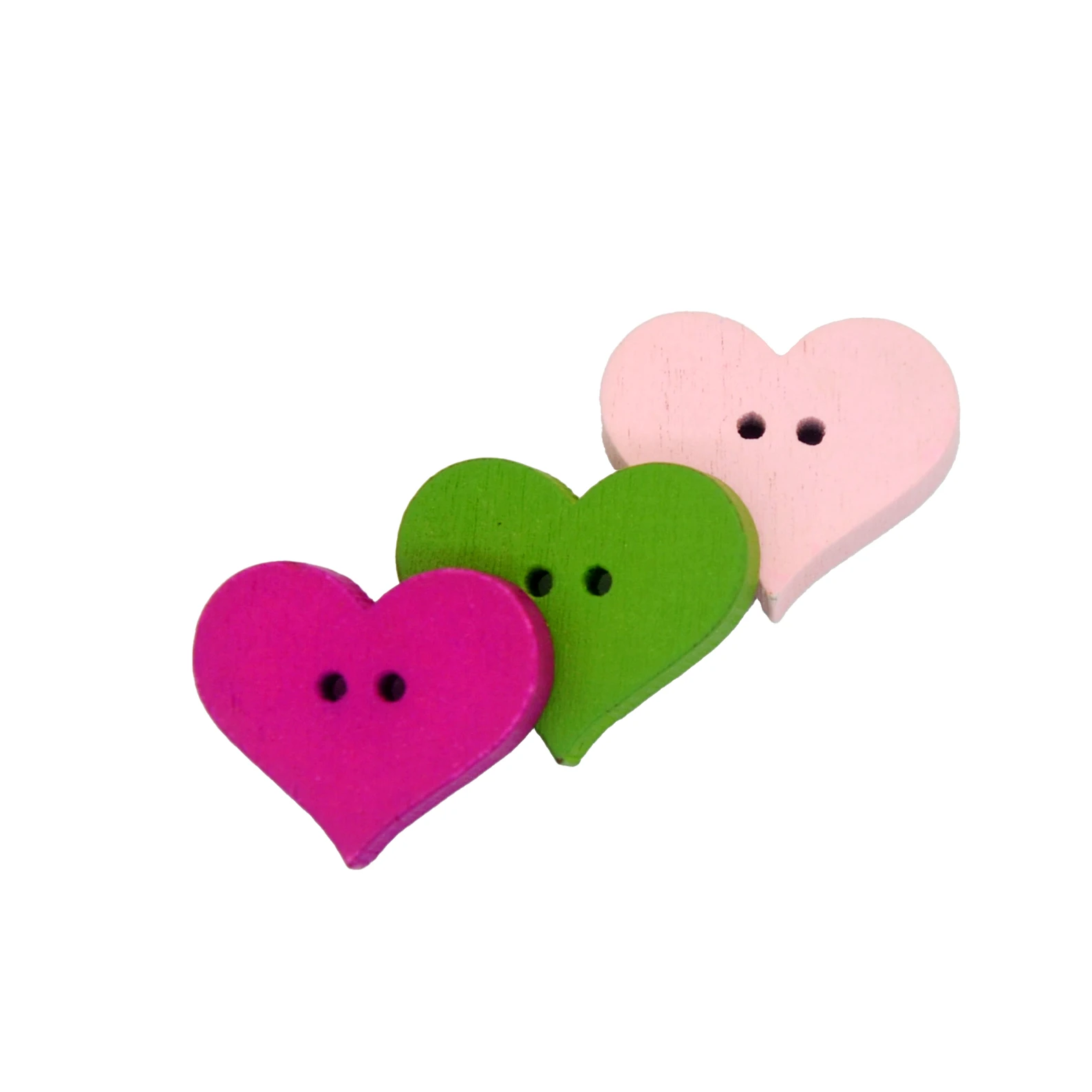 

20pcs Heart Shaped Wooden Buttons 2 Hole Colorful Love Shape Wood Snaps For Crafts Scrapbooking Accessories Wedding Decorations