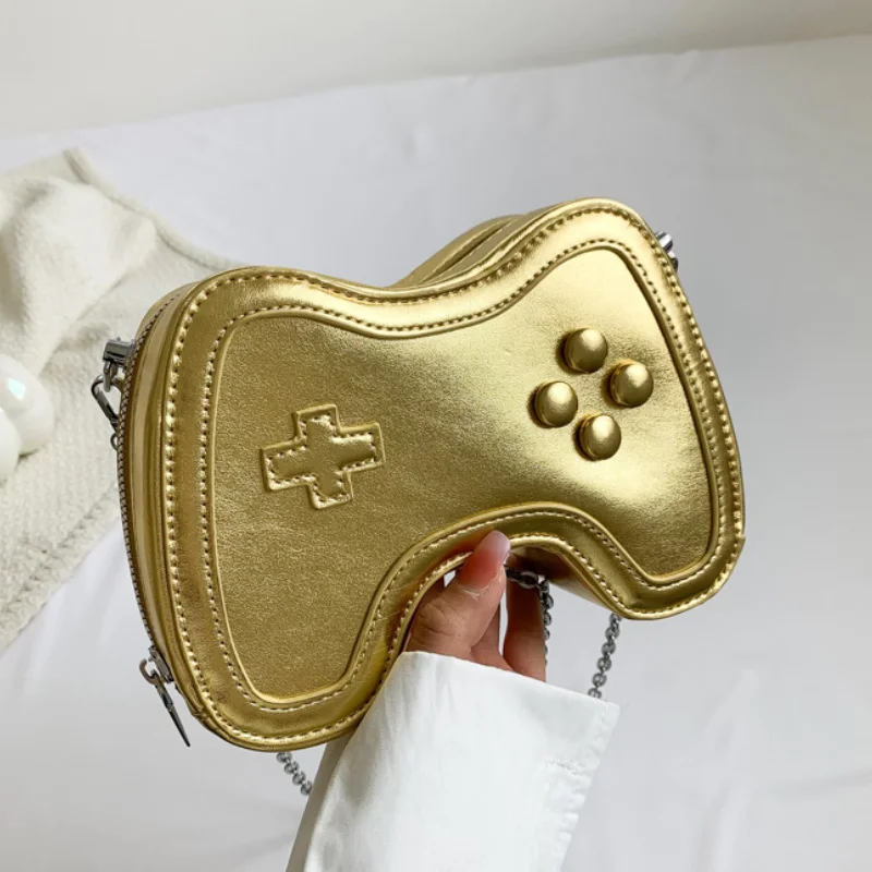 

Patent Leather Women's Shoulder Bag Trend Hip Hop Fashion Small Luxury Bag Woman Ins Cartoon Cute Personality Crossbody Bag