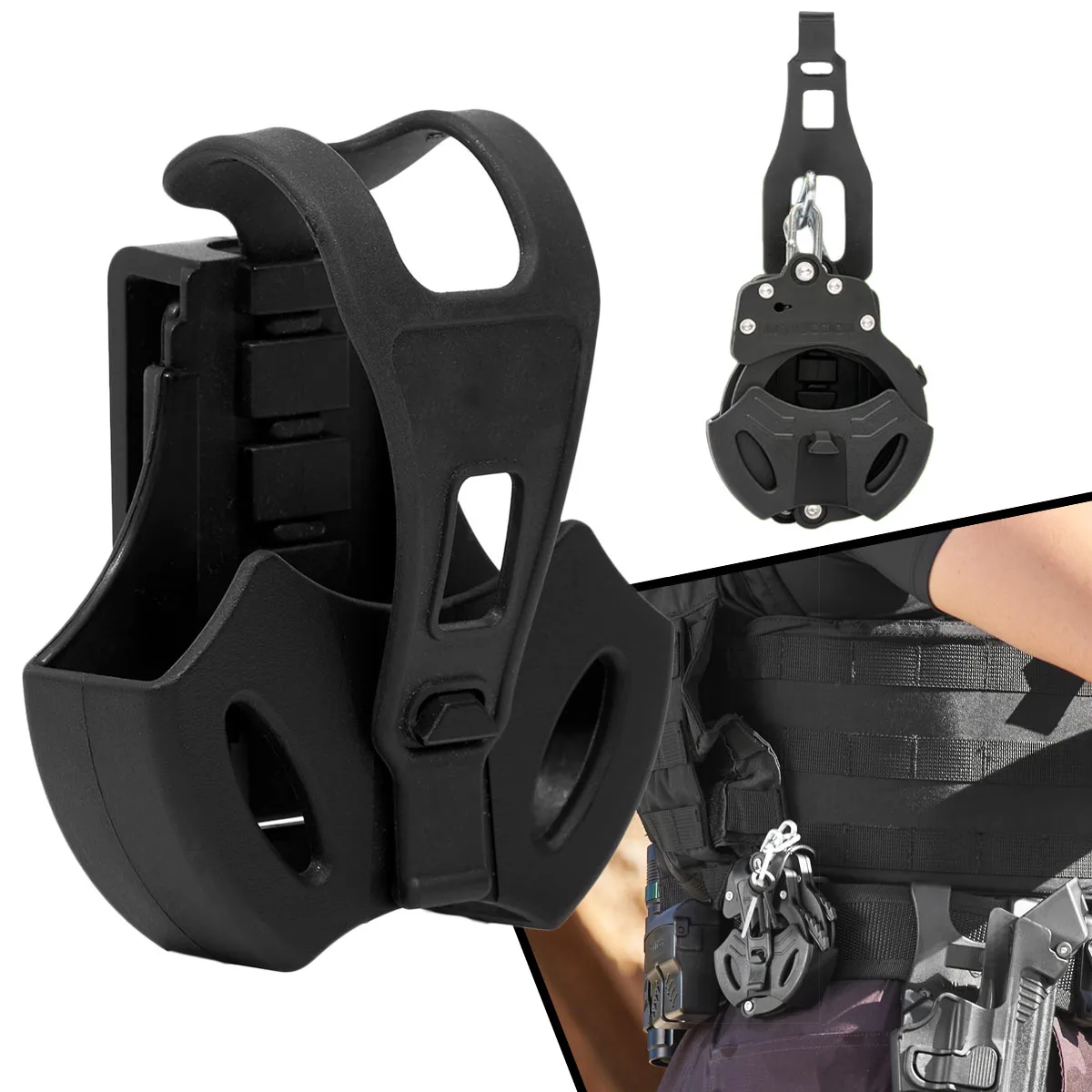 Тактический чехол для наручников Molle поясная сумка нейлоновый держатель