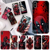 bandai marvel superhero deadpool phone case for iphone 13 12 11 pro mini xs max 8 7 plus x se 2020 xr silicone soft cover