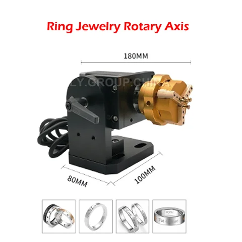 Профессиональная вращающаяся ось для кольца, ювелирных изделий с медным зажимом, зажим для волоконной лазерной резьбы, маркировки, гравировальной машины