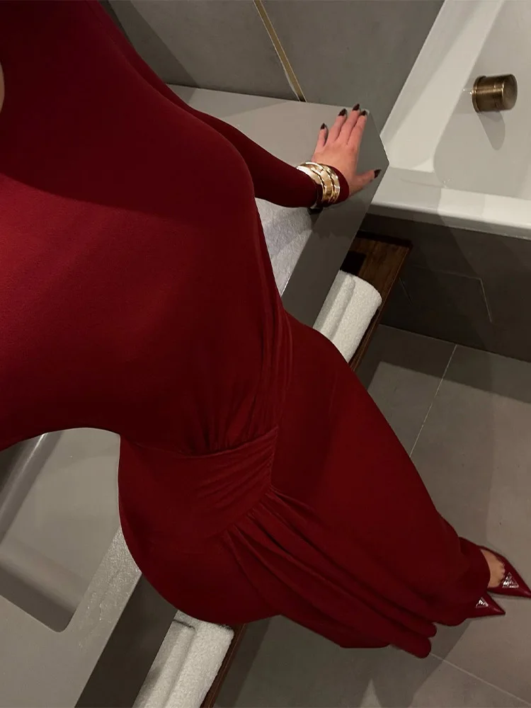 CNYISHE элегантное однотонное облегающее платье с открытой спиной вечерние женские