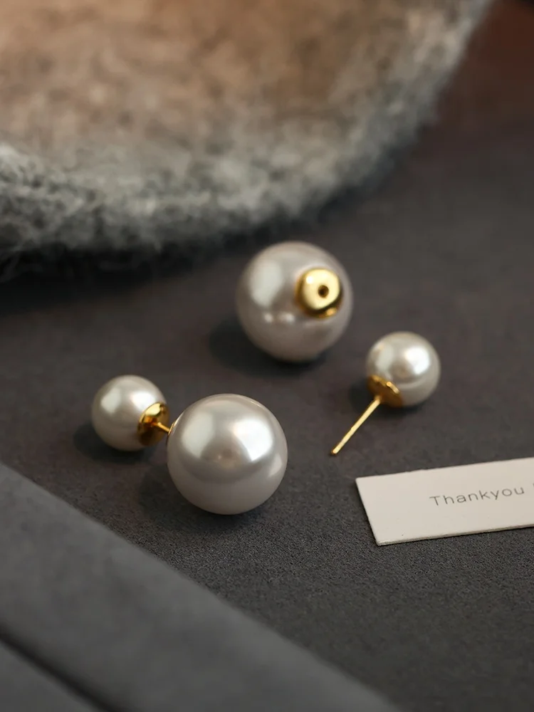 [Xiangnan] 999 серебряные серьги-гвоздики с жемчугом легкие роскошные серьги 2024 новый