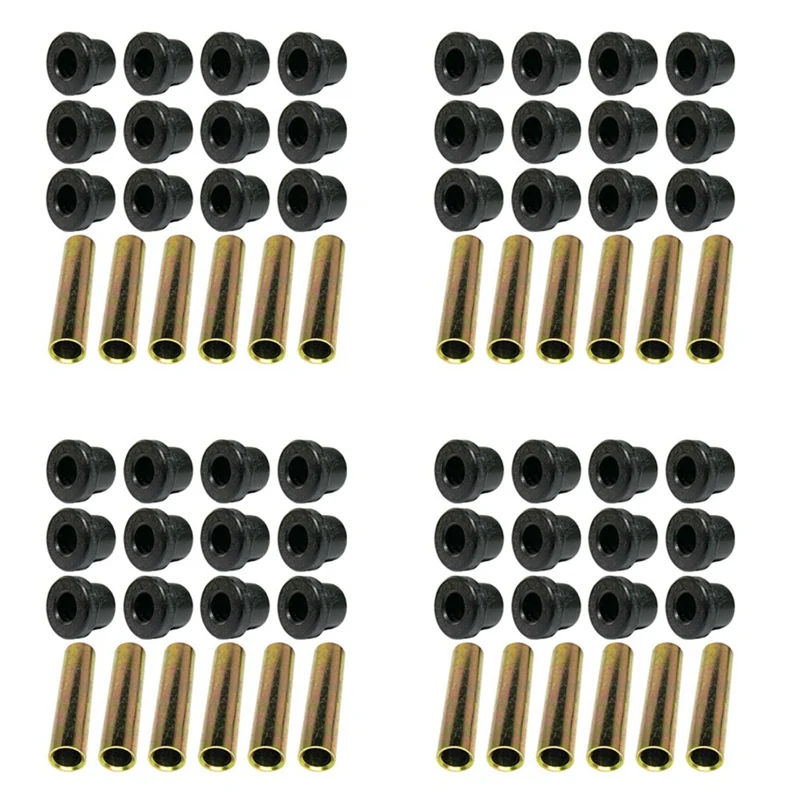

4 Set Rear Leaf Spring For Club Car DS Gas Electric Golf Cart Bushing And Sleeve Kit, 1015583 1012303 1992 Up
