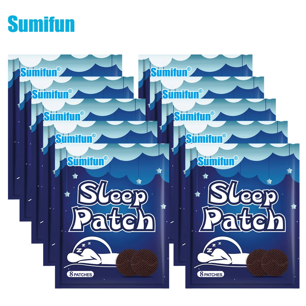 

80Pcs=10Bags Insomnia Treatment Medical Plaster Natural Herbal Sleeping Patch Sleep Aid Chinese Medicine Sticker Health Care