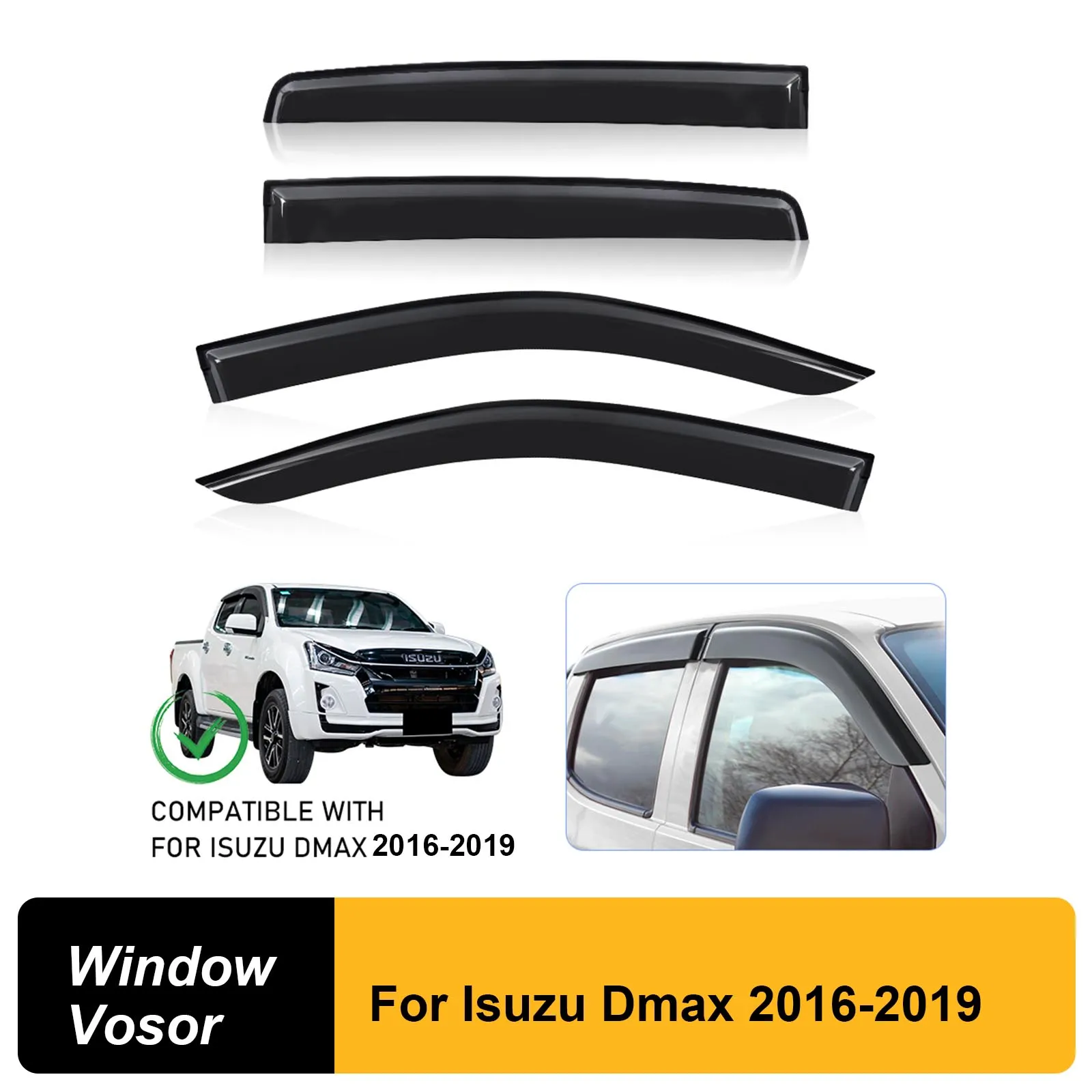 Ветрозащитный козырек для окон защита от дождя Isuzu Dmax 2016 2017 2018 погоды солнца