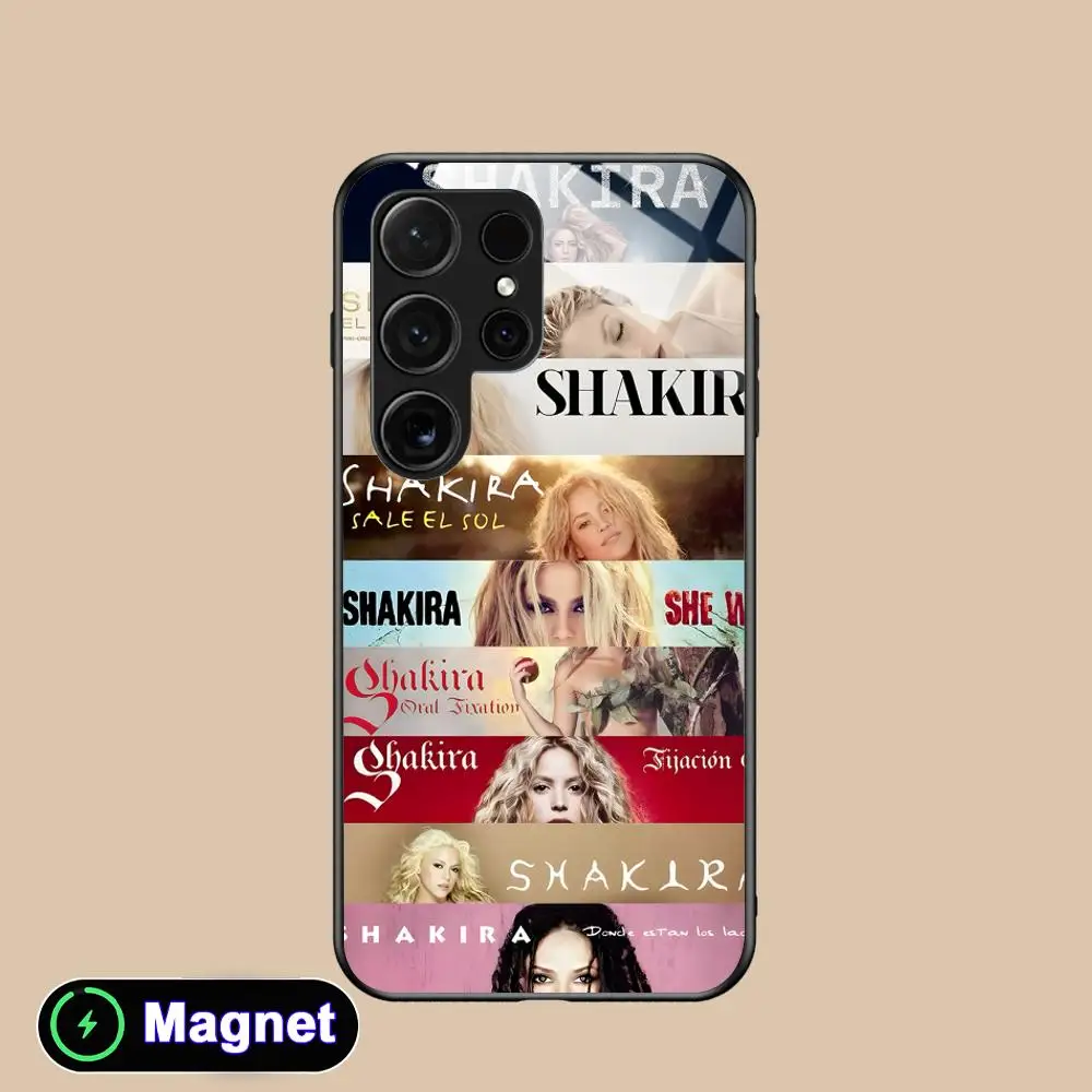 Красивый чехол для телефона Shakira для Samsung Galaxy S26 S25 S24 S23 S22 S21 S20 Note20 Plus FE Ultra с магнитным стеклом. (art.: 3920dce376bb3) - 3920dce376bb3