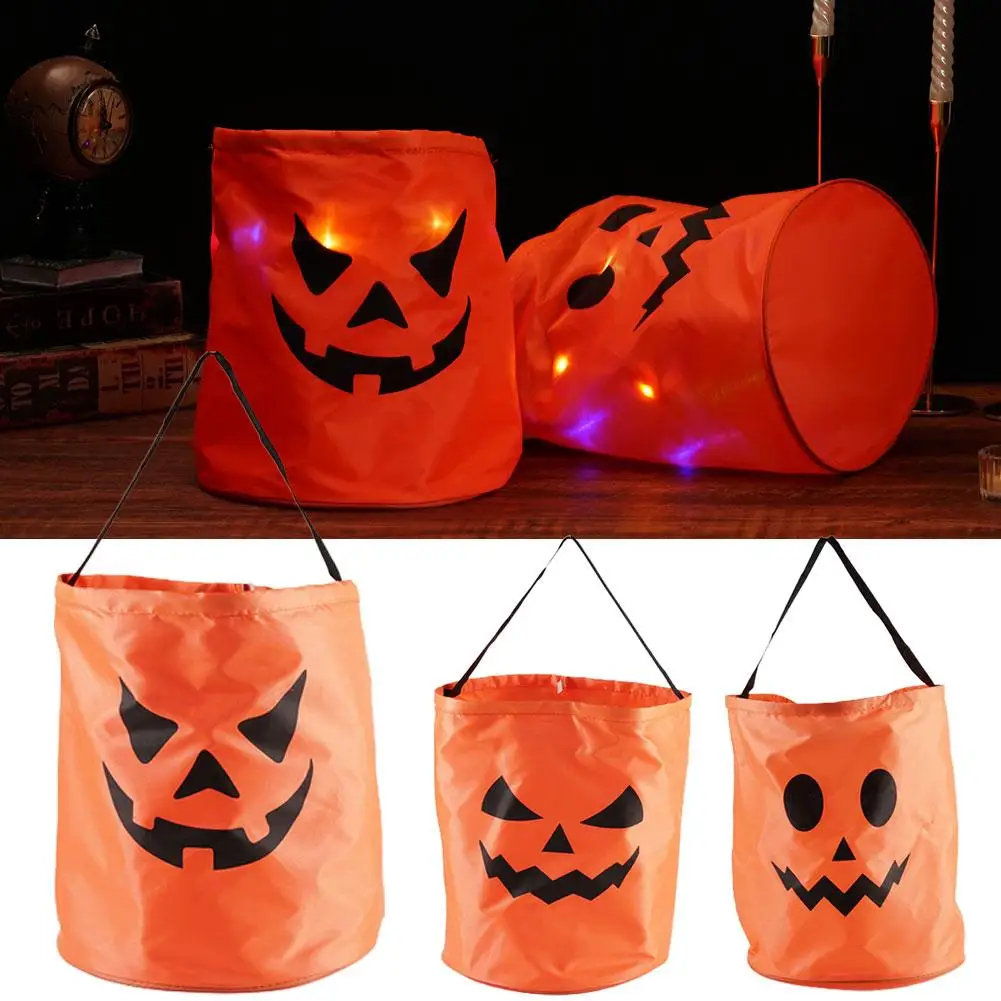 

1pcs Halloween 3D Gift Packaging Bag Handheld Pumpkin Bag Gift Prop Festival Candy Ghost Decoration Children's C6Y6