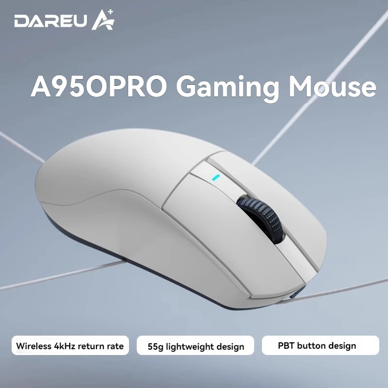 Мышь Dareu A950Pro Custom Paw3395 Беспроводная трехрежимная эргономичная легкая