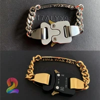 alyx bracelet men women 11 hollow logo 1017 alyx 9sm bracelets stainless steel buckle chain
