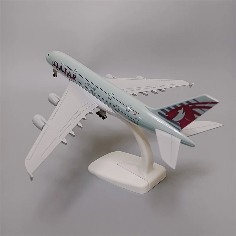 

Модель самолета A380 20 см, авиаперевозки Катара, аэробус 380, авиакомпании, модель самолета из металлического сплава, литые самолеты и посадки