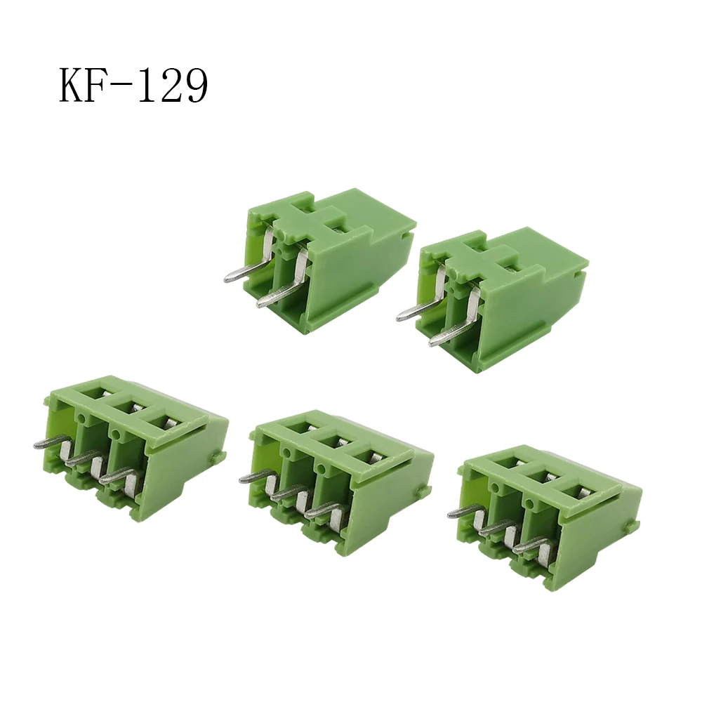 

5Pcs KF129 Green Pitch 5.08mm 2Pin 3Pin Straight Needle PCB Screw Terminal Blocks Connector KF129-2P/3P Terminals