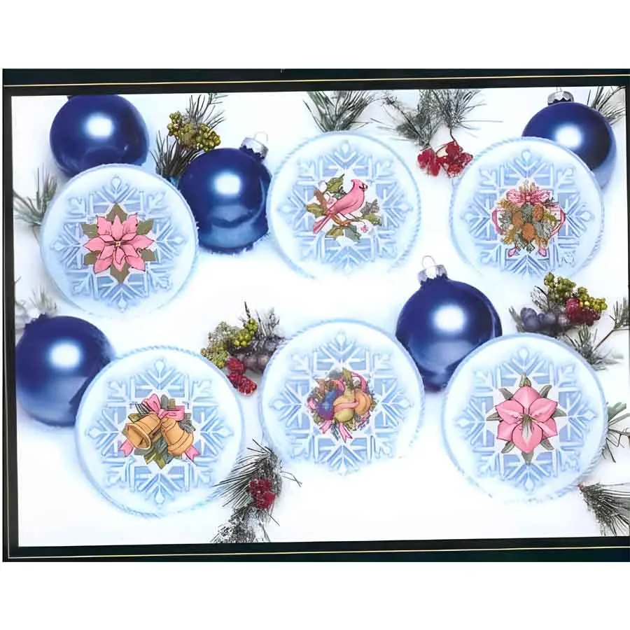 

MM cross stitch kits Lovely Counted Cross Stitch Kit Snowflake Elegance Ornament Christmas Holiday Ornaments DIM 8685
