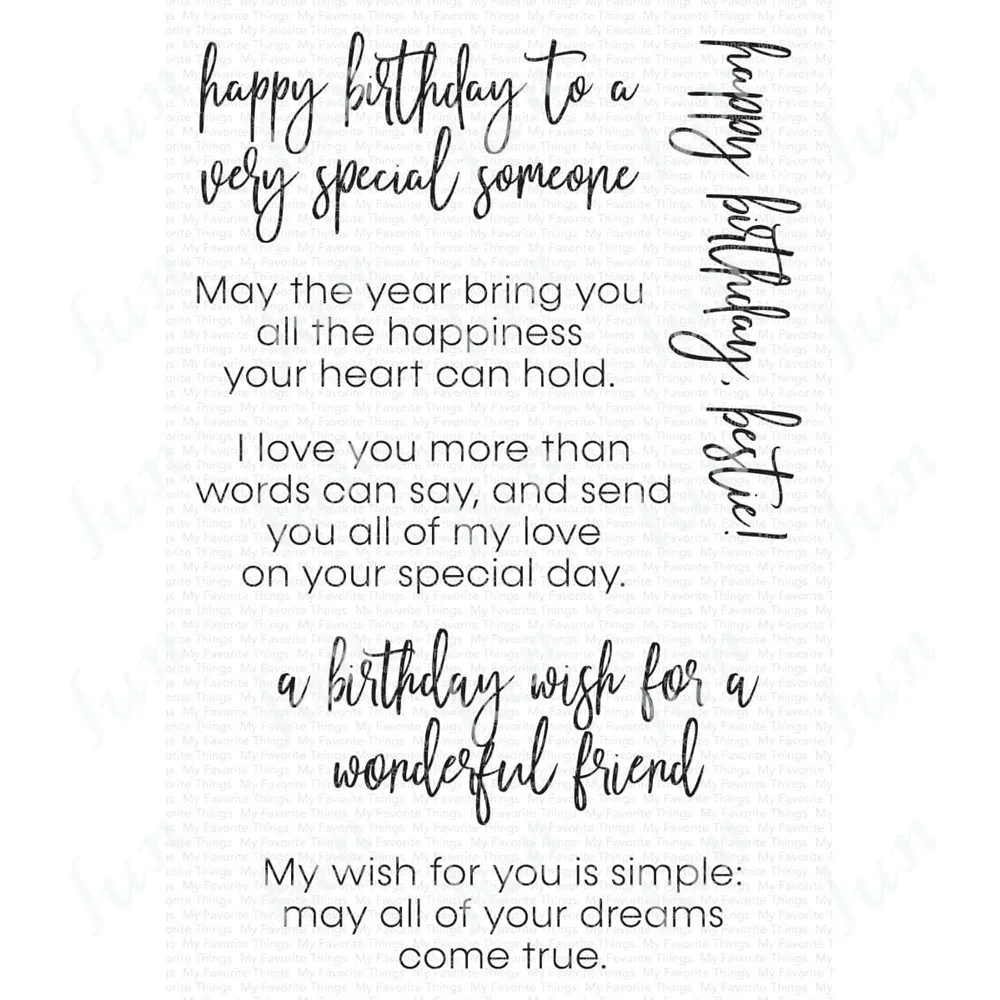 

2022 New Transparent Inside and out Birthday Greetings Clear Stamps Silicone Seals for Diy Scrapbooking Photo Album Card Making