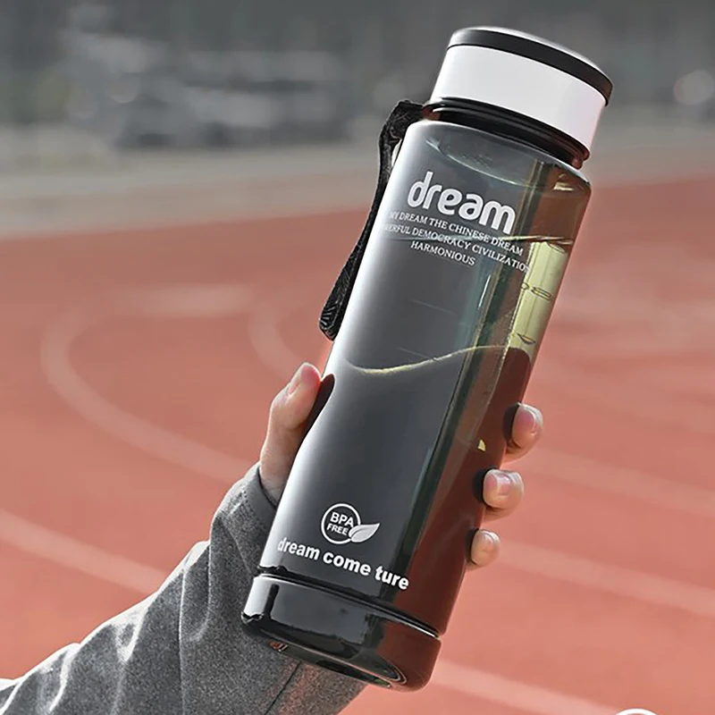 Бутылка для воды прозрачная квадратная пластиковая кружка напитков уличная