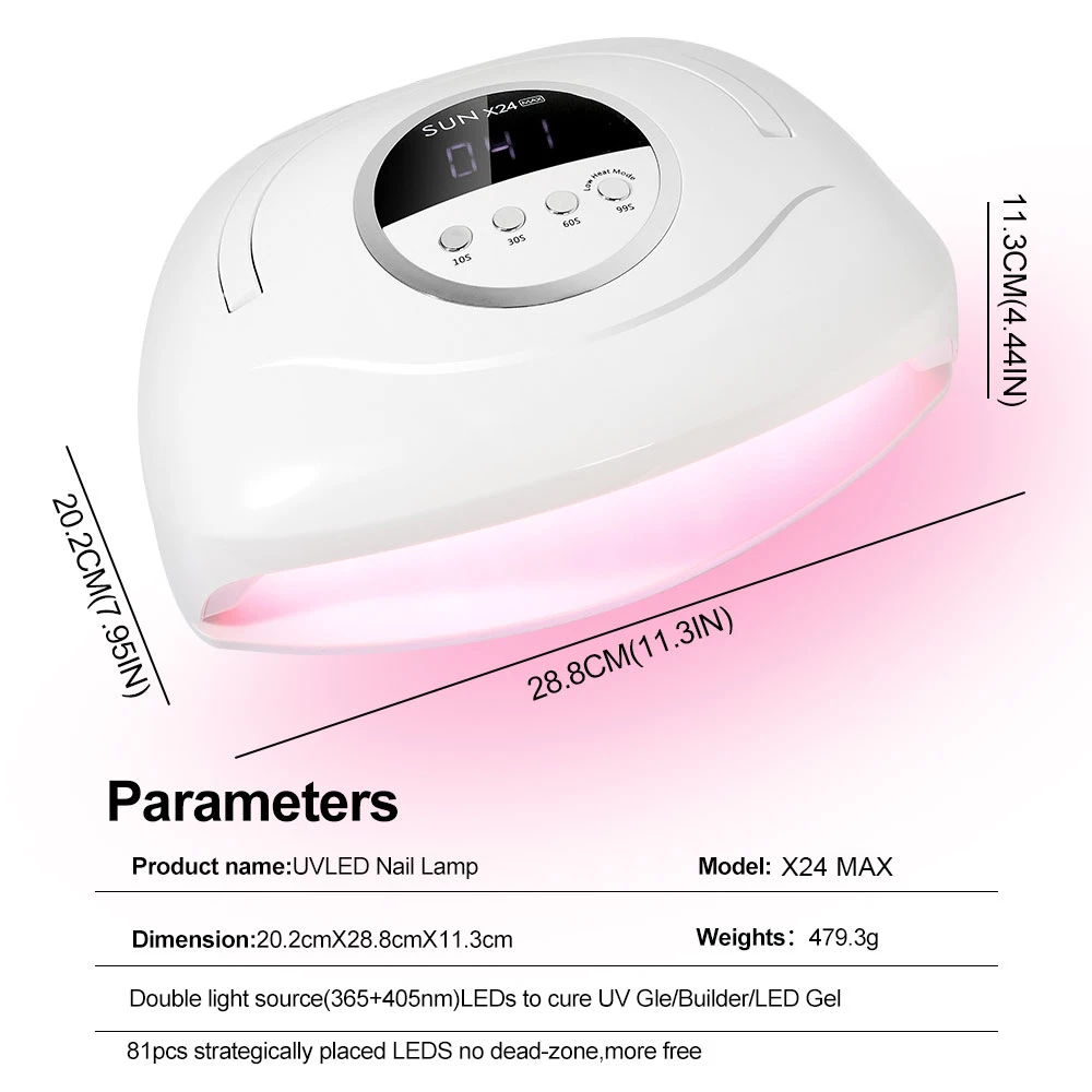Sun X24 Max 84 Светодиодная Уф-светодиодная Сушилка Для Ногтей С 4 Режимами