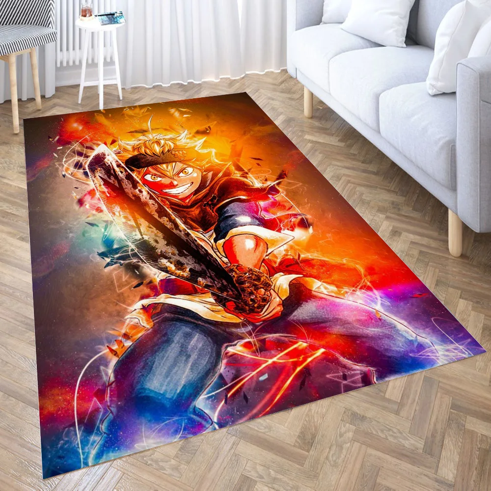 

Black Clover Asta New Pattern Floor Mat Door Mat Big Baby Crawl Carpet Non-slip Sheet Bedroom Living Room Home Decora