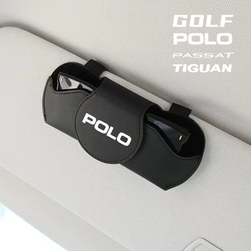

Car Sun Glasses Case Card Ticket Holder Sunglasses Clip For VW GOLF POLO TIGUAN PASSAT Car Accessories