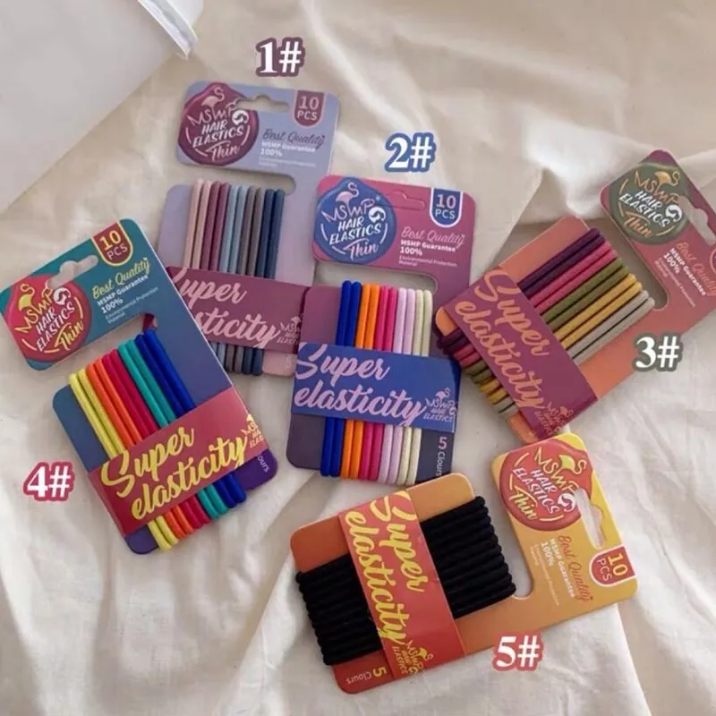 

Girls Cute Colorful Scrunchie Nylon Big Size Elastic Hair Accessories Children Ponytail Holder Headwear 10pcs/set Hair Bands