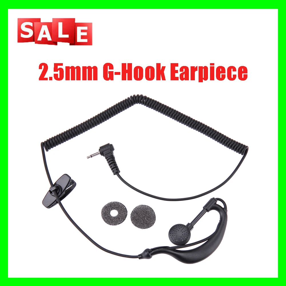 

2,5 мм G-hook Наушники-гарнитура 1 Pin для Motorola GP2000 ICOM IC-U16 для полиции Военные телохранители Радио Микрофон Наушники Микрофон