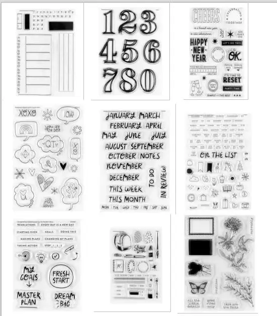 2023 новые английские прозрачные штампы для скрапбукинга своими руками/изготовления карт забавные декоративные принадлежности B0046