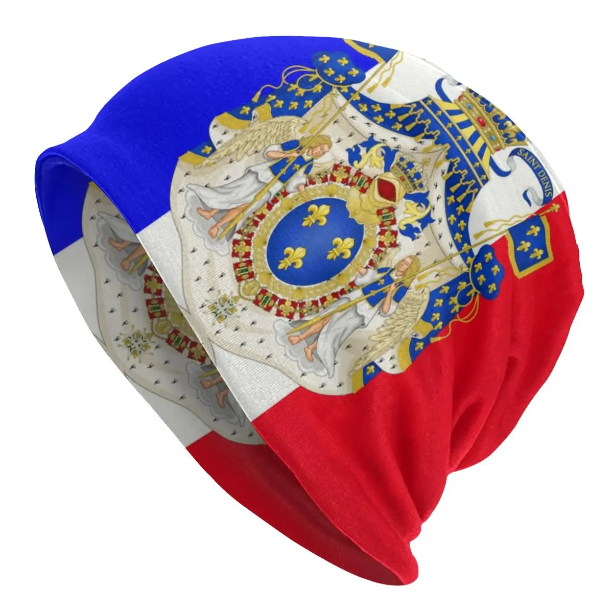 

Black French Emblem Flag Skullies Beanies Women Men Winter Warm Slouchy Beanie Hat Knitting Bonnet Cap for Ski