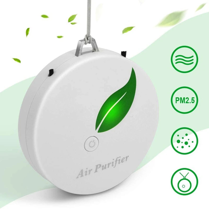 

5X Personal Wearable Air Purifier Necklace Mini Portable Air Freshner Ionizer Negative Ion Generator