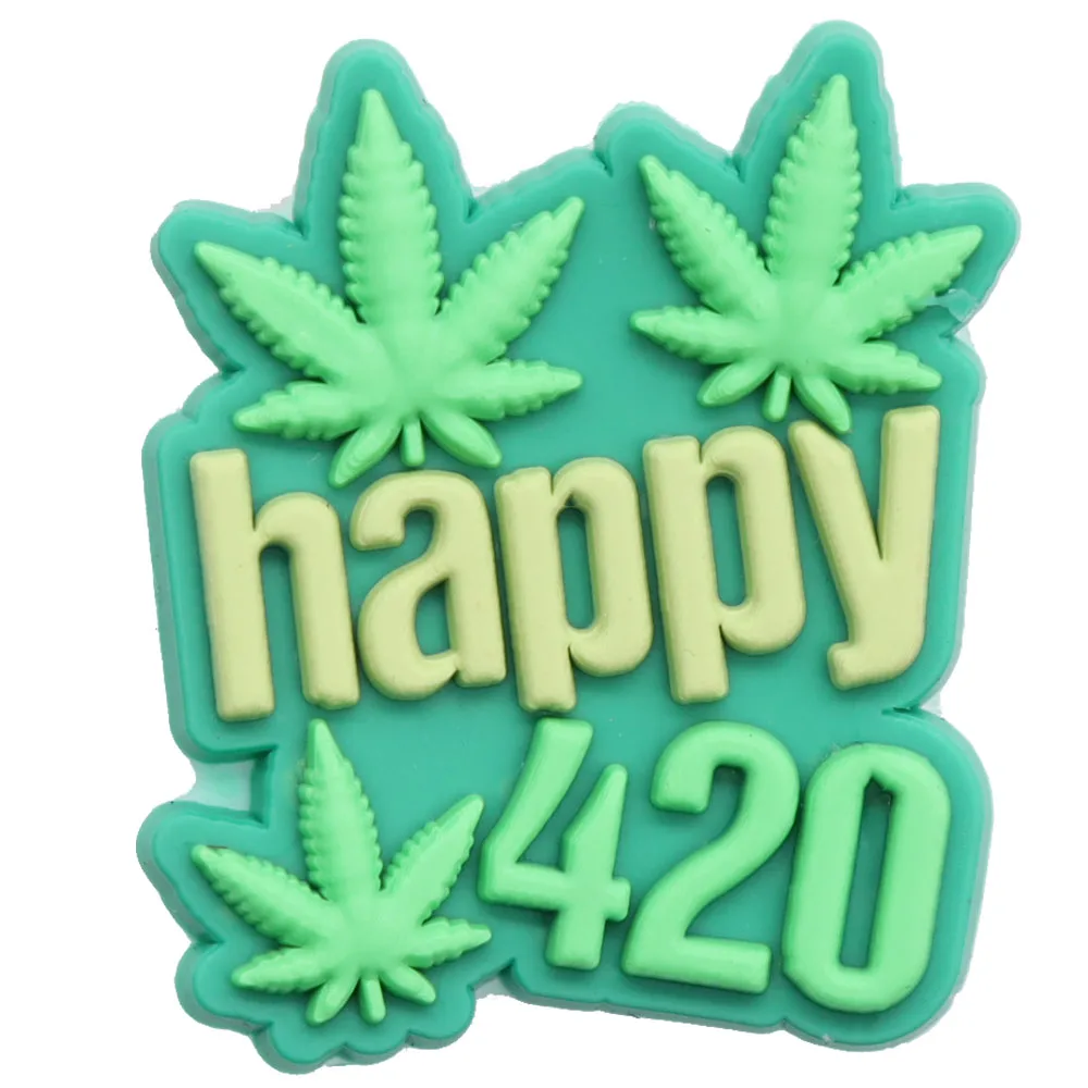 Новое поступление 1 шт. Зеленые Подвески для обуви аксессуары из ПВХ с листьями