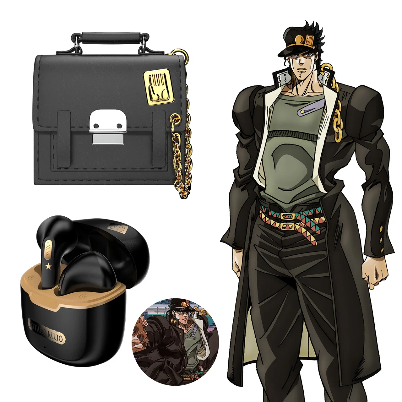 TWS-наушники с аниме гарнитура JOJO's наушники-вкладыши Kujo Jotaro Bluetooth 5.2 беспроводные