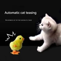 cat toys interactive plush fur toy for animal shake movement jumping walking chick moving floppy kitten toy gift cat accessories