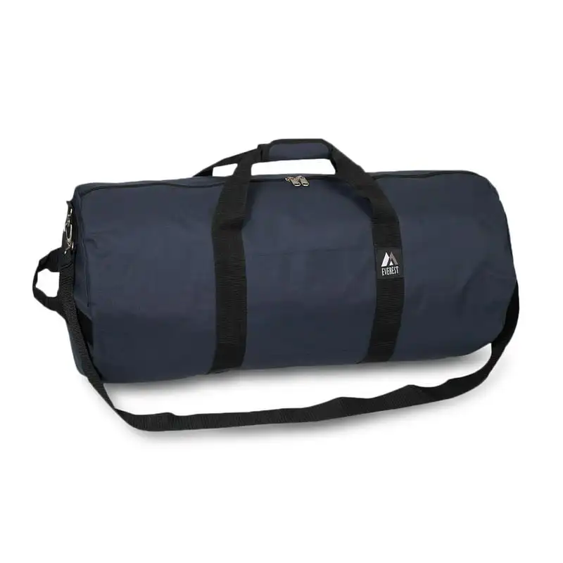 Durable Black Unisex 30-Inch Round Travel Gym Duffel Bag: Perfect for Business, Holiday Trips & Everyday Use - Ultra Durable & L
