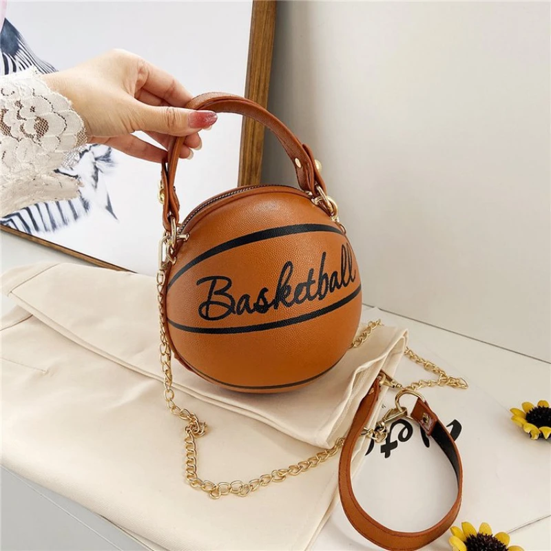 

2023Hot Selling Ladies Spherical Bag Personality Basketball Football Bag New Shoulder Messenger Bag Korean Round Bag Women's Bag
