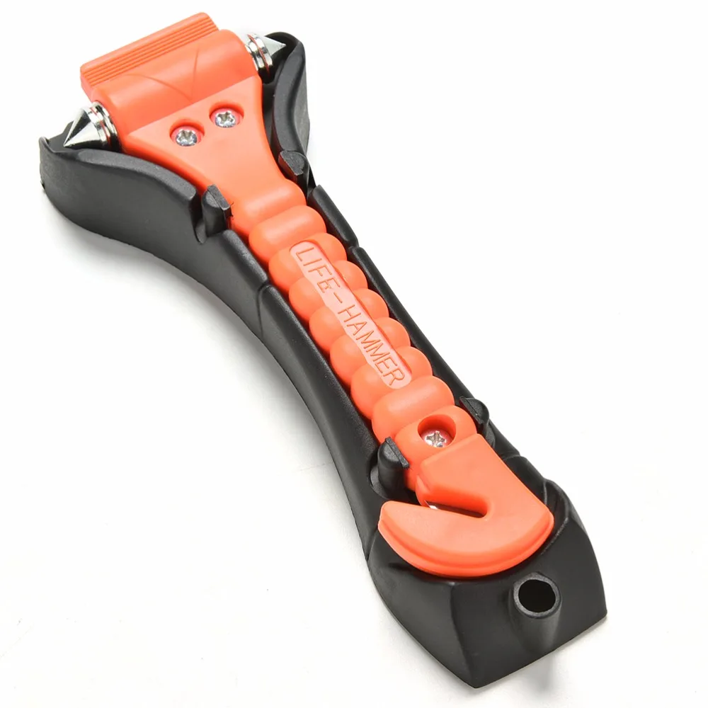 

Outdoor Survival Portable Safety Hammer Camping Driving Car Seat Belt Cutter Emergency Escape Hammer to Break Window Glass 1PC