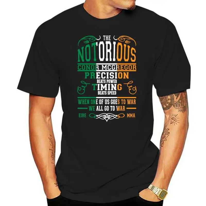 

Notorious Conor Mcgregor T Shirt Men Great Short Sleeve Fashion Custom 3XL Group Irish Flag Tshirt