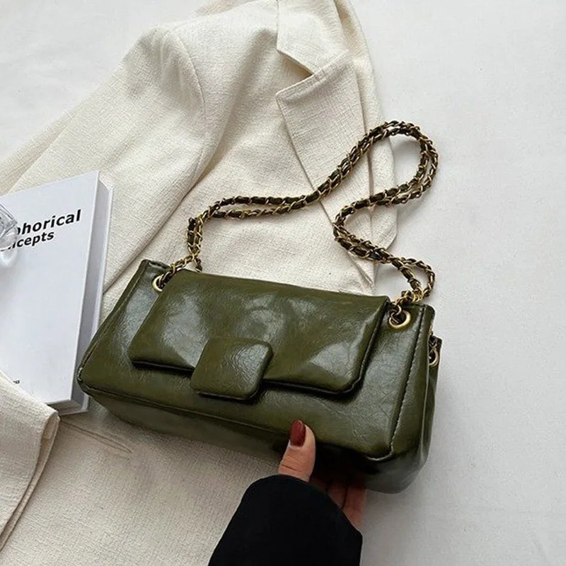 

Роскошная Брендовая женская сумка через плечо с клапаном, модные маленькие кожаные кошельки и сумочки, дизайнерские женские сумки-мессенджеры на плечо с цепочкой