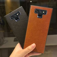litchi pattern leather case for samsung galaxy note 9 luxuy texture unti dirt soft silicone back cover for samsung note 9 bumper