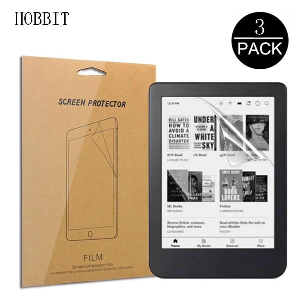 3PCS Tablet Screen Protector For Kobo Clara 2E Aura H2O Edition 2 Tablet Reader Cover HD Clear PET Protective Film Not Glass