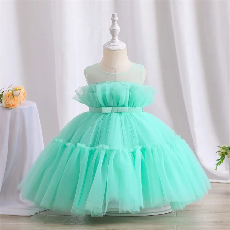 

Evening Dress for Girl Children Bridesmaid Wedding Prom Girl Kid'S Dress Newborn Birthday Party Prom Gown Sleeveless Tulle Gown