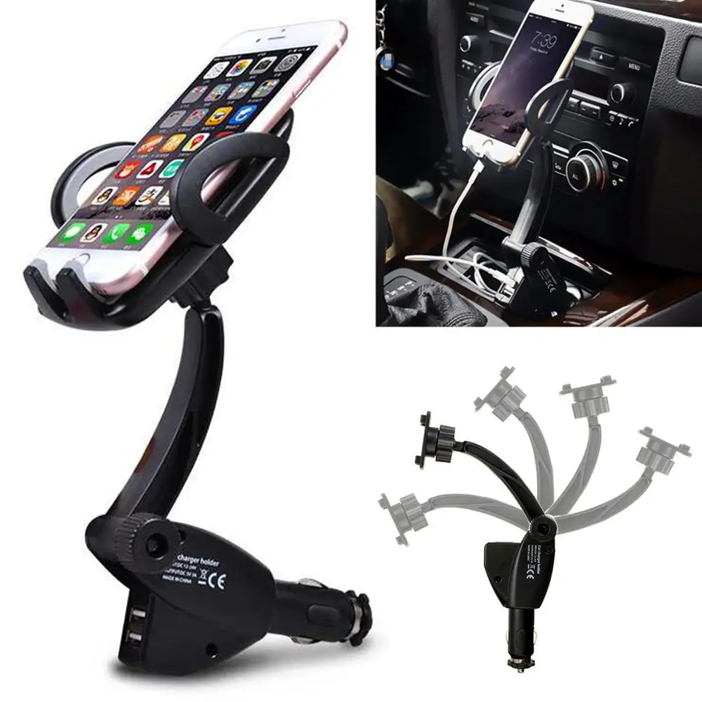 

Автомобильный держатель-подставка для прикуривателя, 2 USB-порта