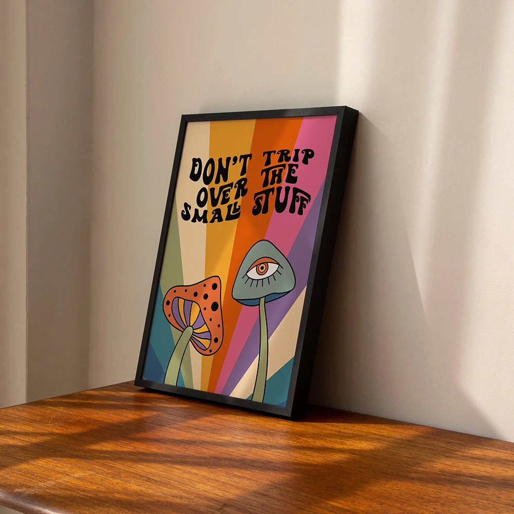 Красочная Ретро-художественная печать Грибов не Путешествуйте по маленьким