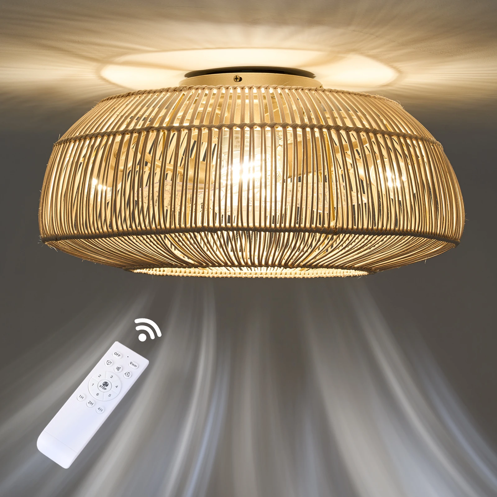 Потолочный светильник в скандинавском стиле для спальни винтажный вентилятор из