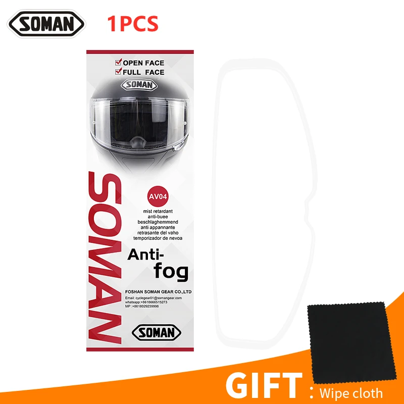 

Универсальная Противотуманная Пленка SOMAN Для Мотоциклетного Шлема, Совместимая С AGV SHOEI HJC X14 K5 K3SV K1