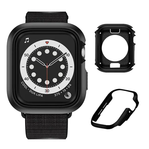 Чехол из алюминиевого сплава для Apple Watch Series 8/7/SE/6/5/4, бампер из ТПУ + металлическая Противоударная защита для iwatch 41 мм 45 мм 40 мм 44 мм
