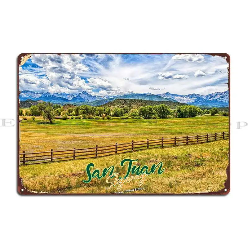 

Металлический плакат Сан-Хуан скайуэй с табличкой, забавный постер для паба, Настенная картина для кинотеатра, жестяной плакат