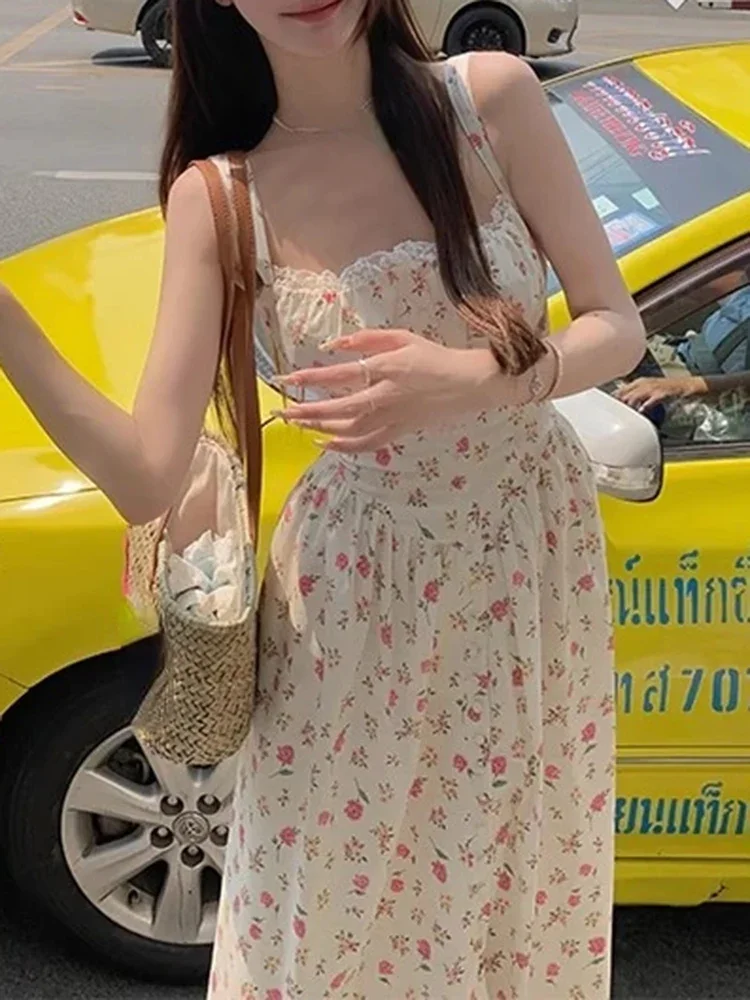 Элегантное женское платье средней длины в стиле ретро с принтом летнее модное